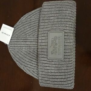 Coach Classic Ribbed Tonal Patch Cuff Beanie - Unisex